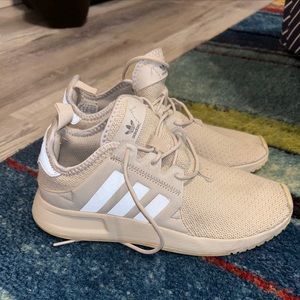 adidas youth size 4.5  X_PLR Simple Beige Monochrome Sneaker